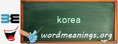 WordMeaning blackboard for korea